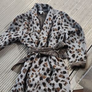 Time and Tru Animal Print Knit Cardigan